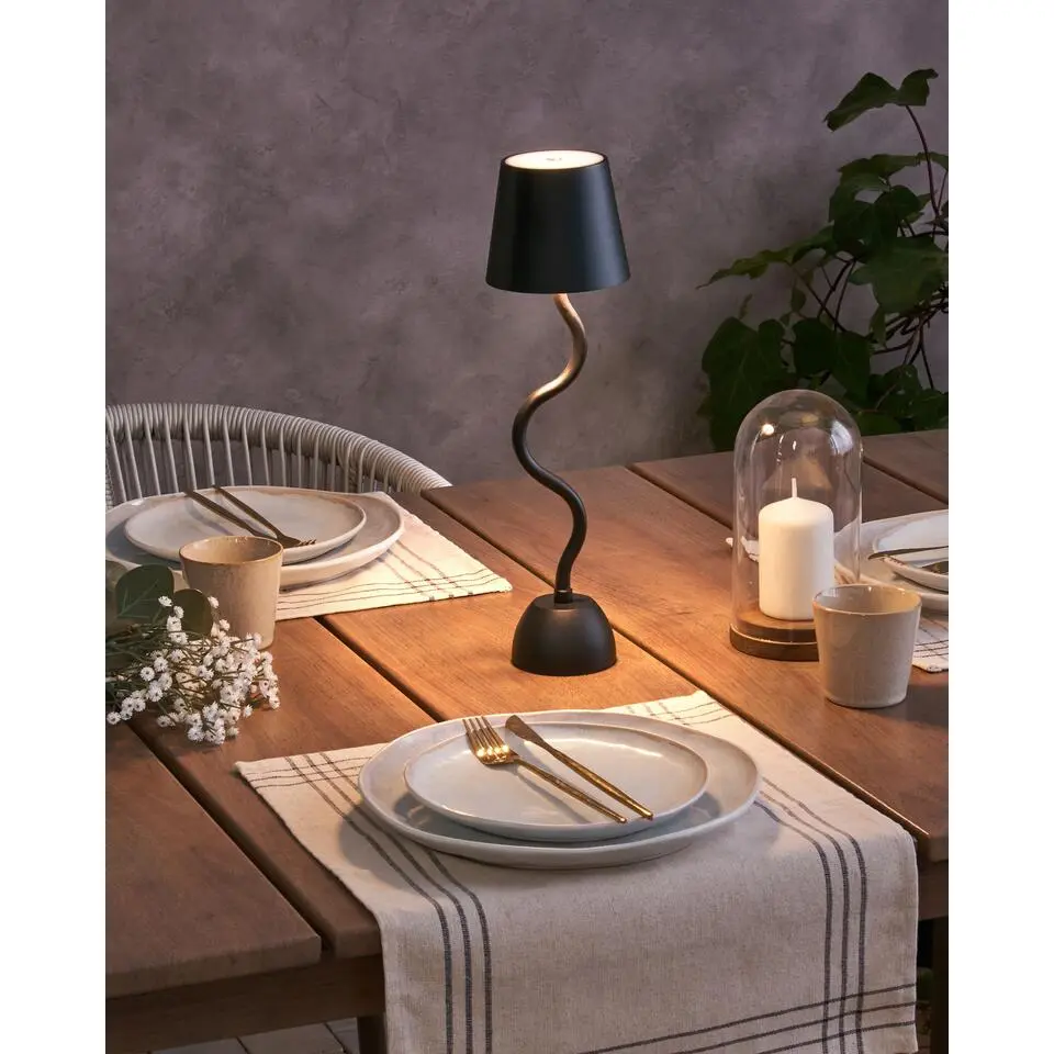 VOUGA - Tafellamp - Zwart - Aluminium/IJzer