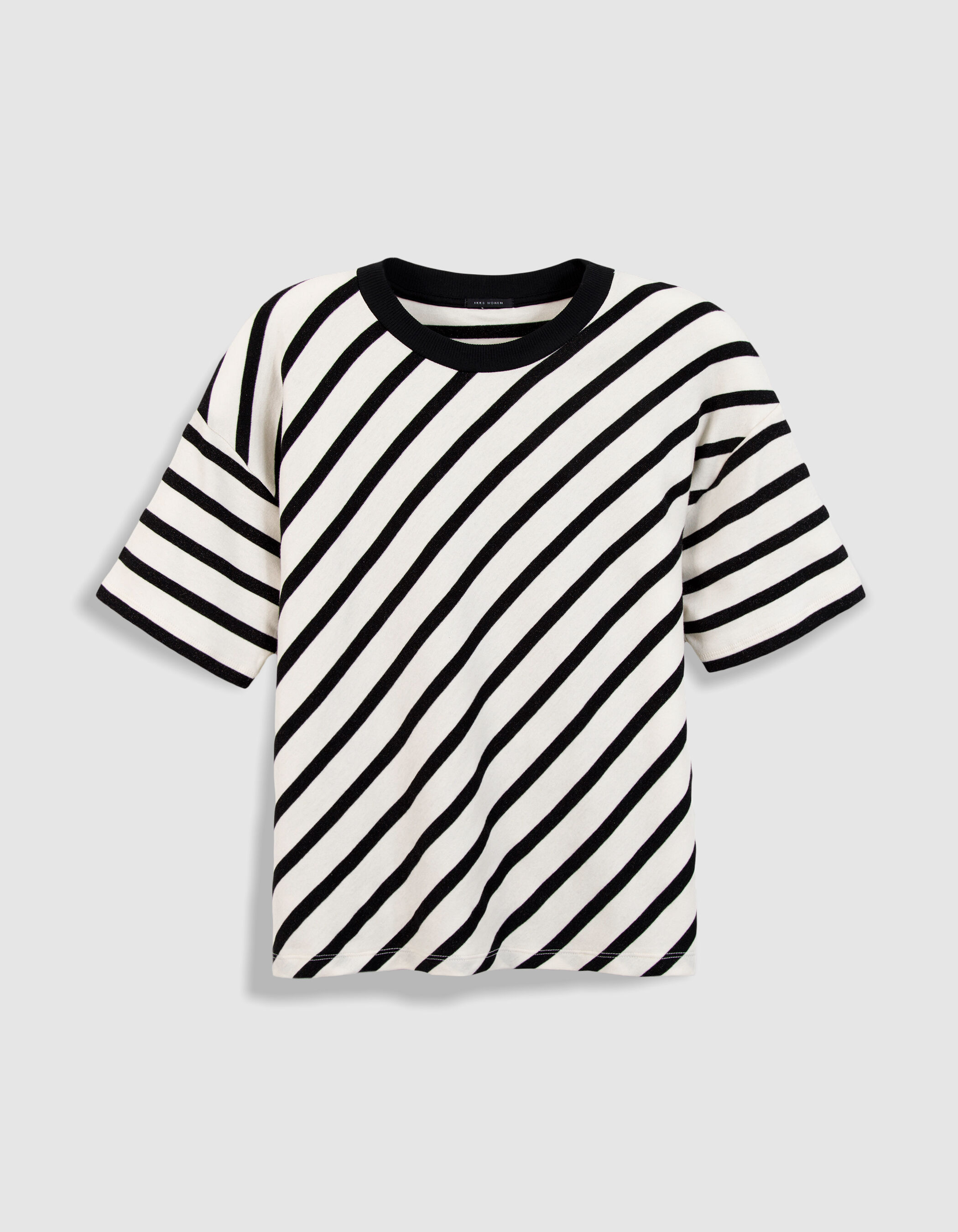Tee-shirt marinière rayures pailletées Femme