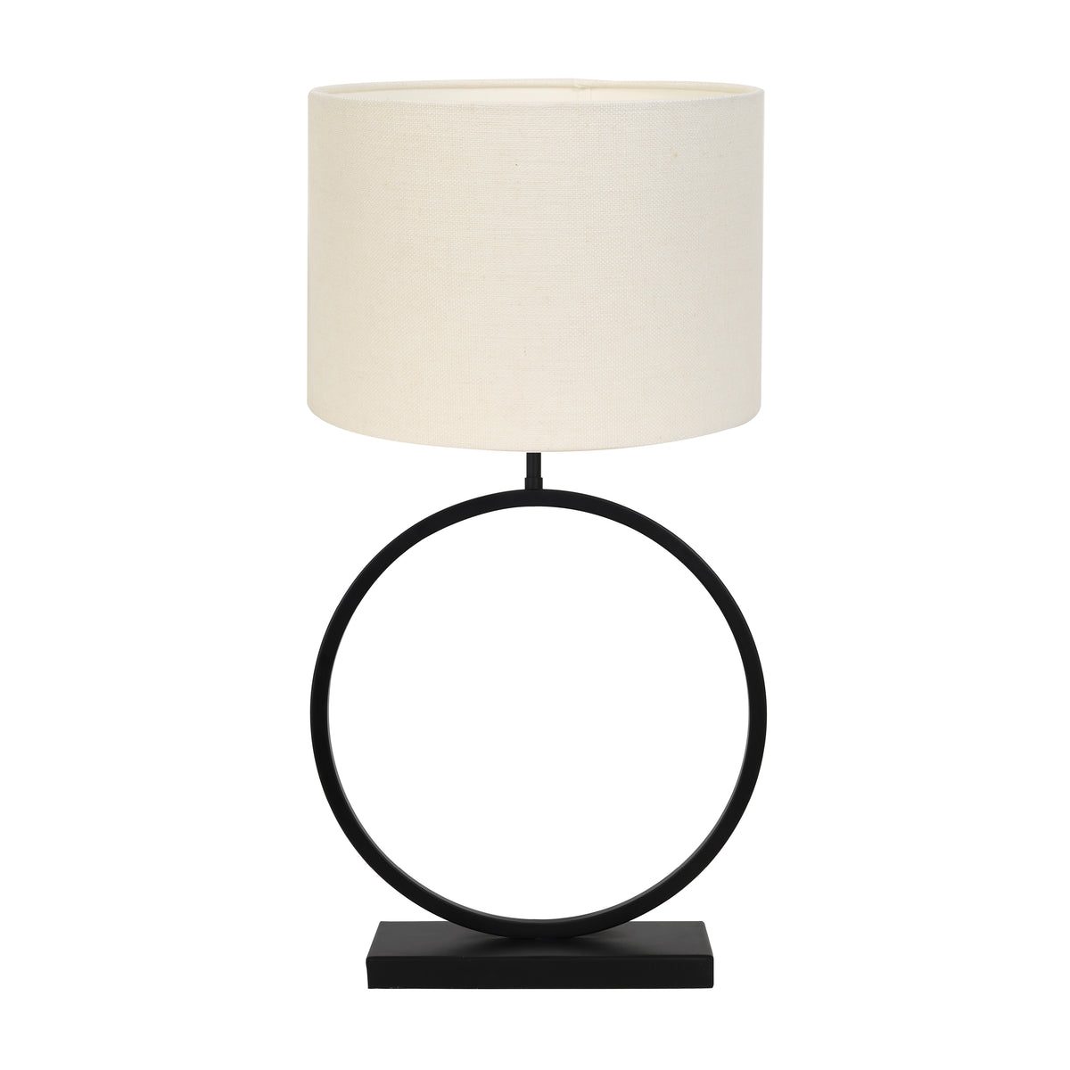 Light & Living tafellamp Liva/Livigno - zwart, eiwit - 40x40x78.5cm