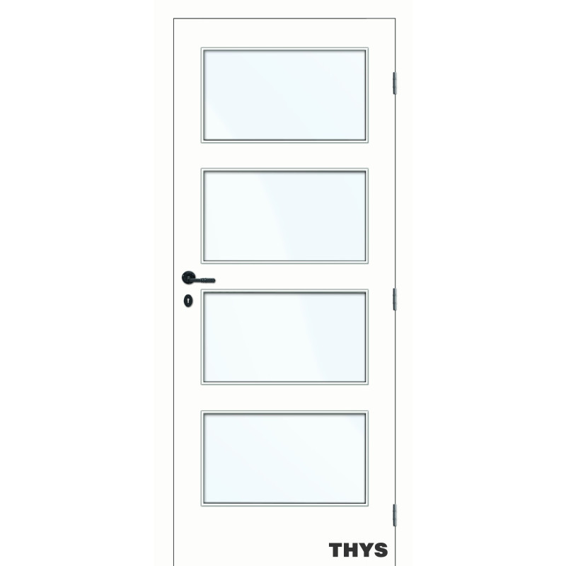 Bloc-porte à peindre S10 4 panneaux tubulaires 73 cm THYS