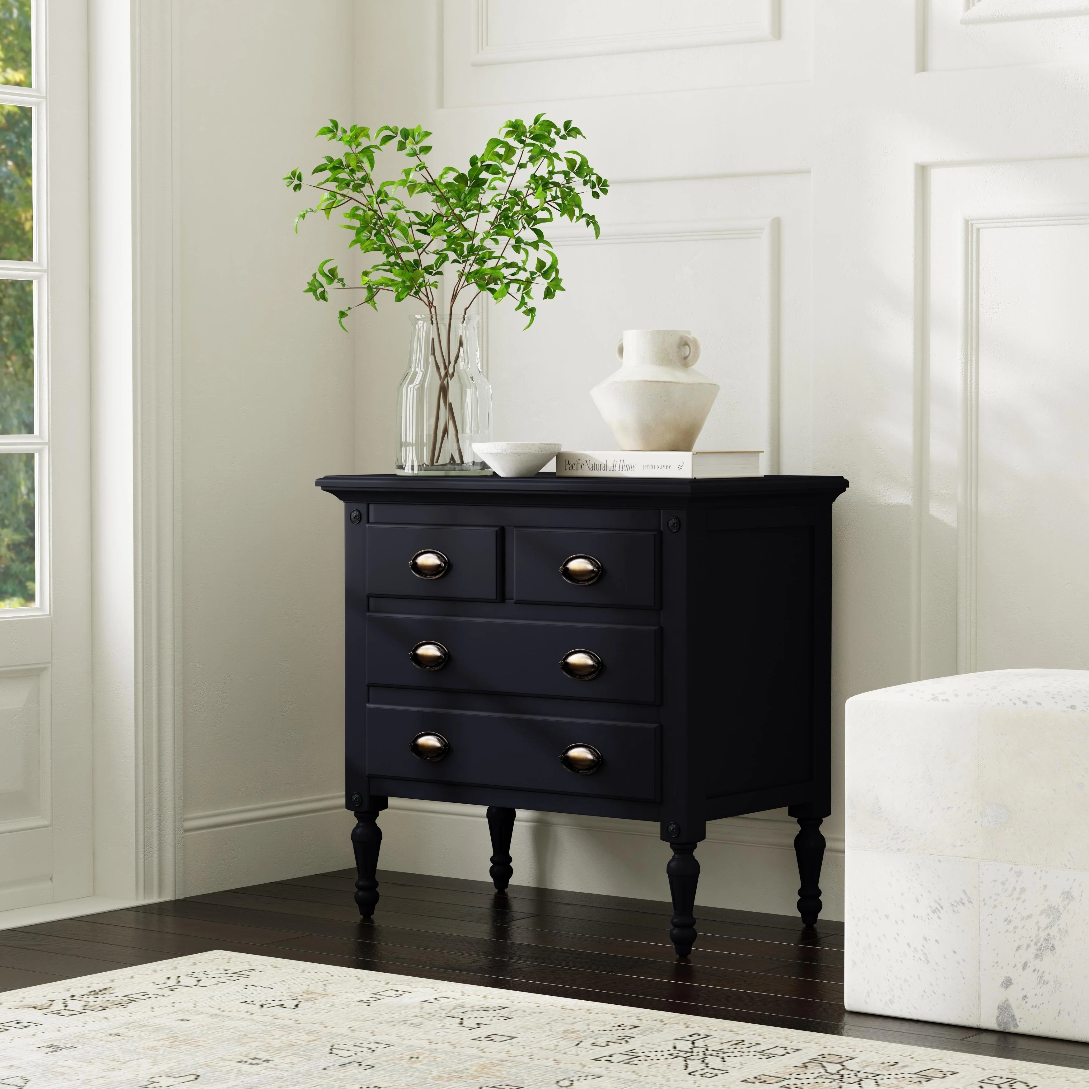 Easterbrook 31.5 in. W Rectangular Wood 4-Drawer Accent Chest