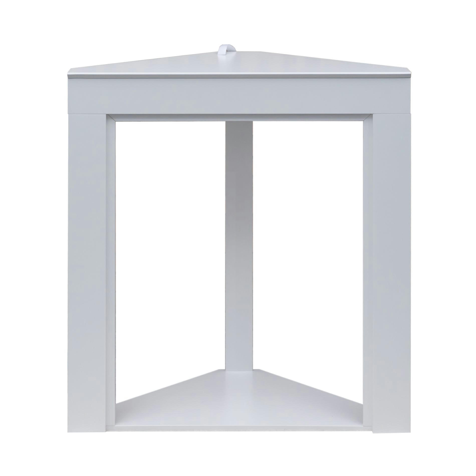 MODERN - Manteau de cheminée d'angle 90x45x100 cm en mdf blanc