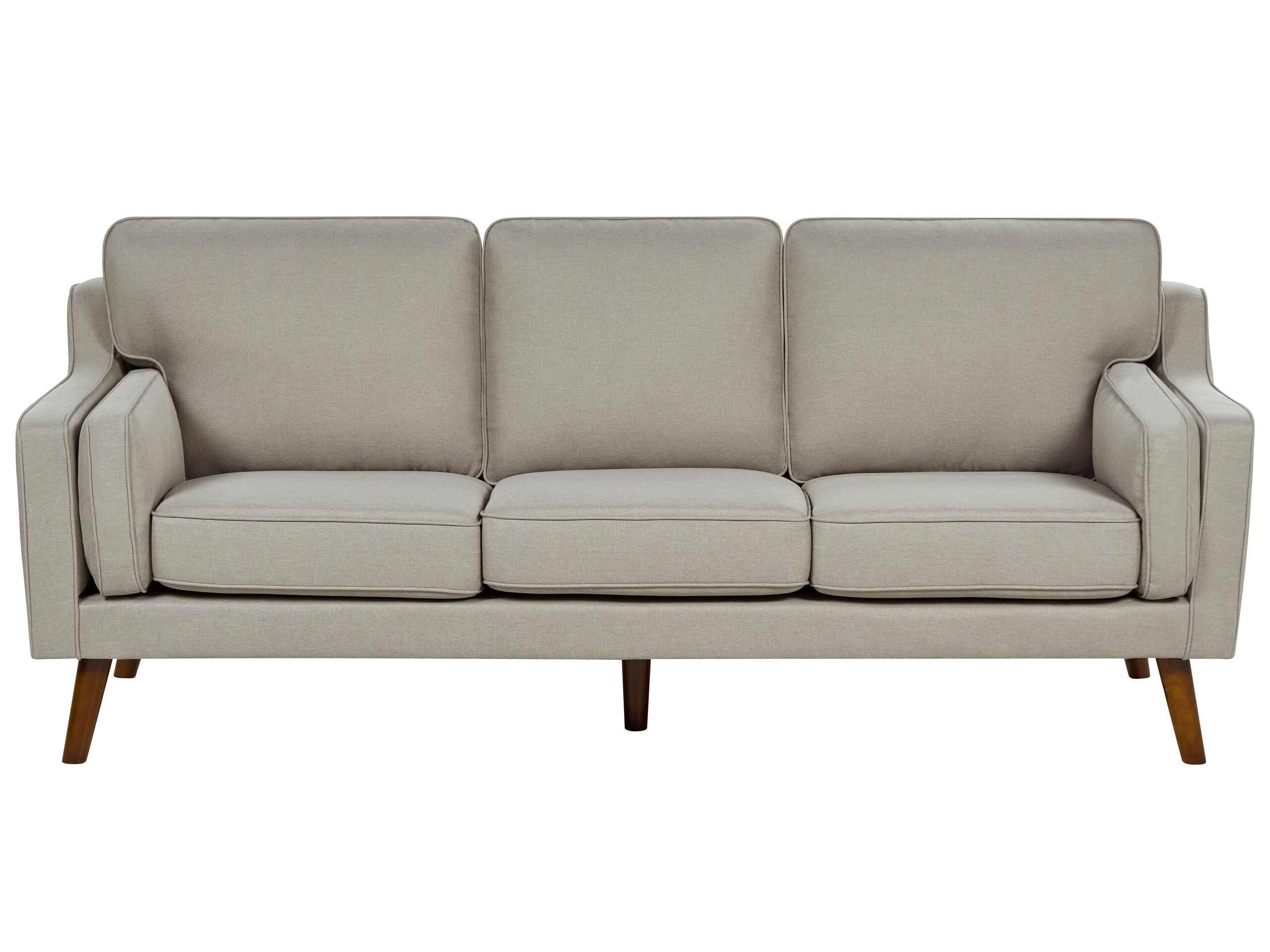Sofa kanapa trzyosobowa tapicerowana beżowa