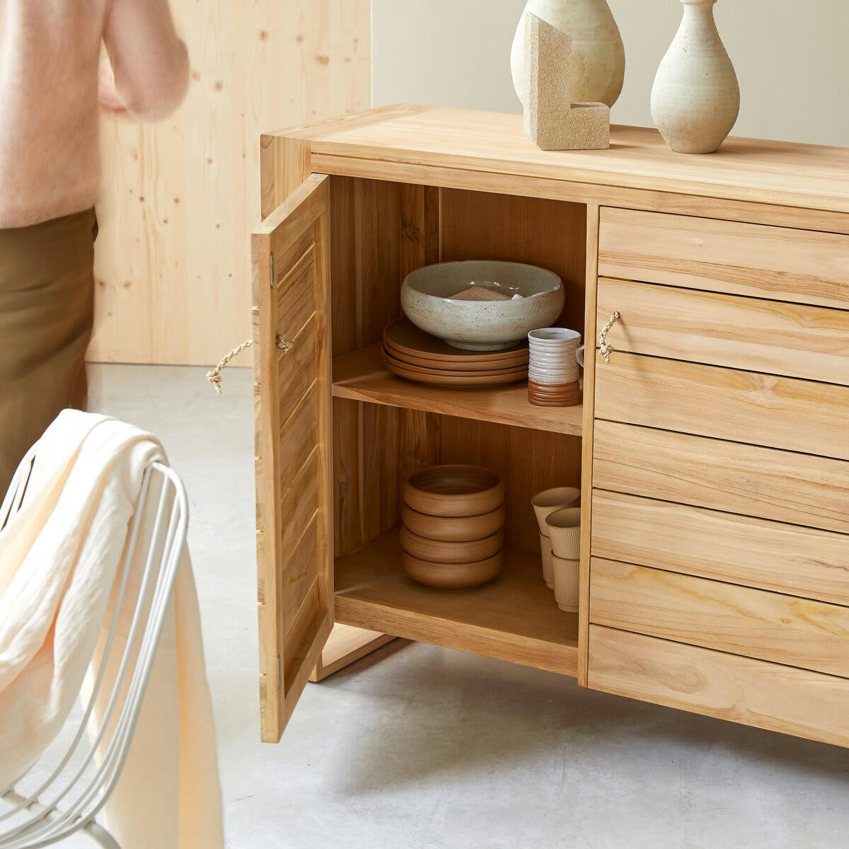 MINIMALYS - Buffet en teck massif 170 cm