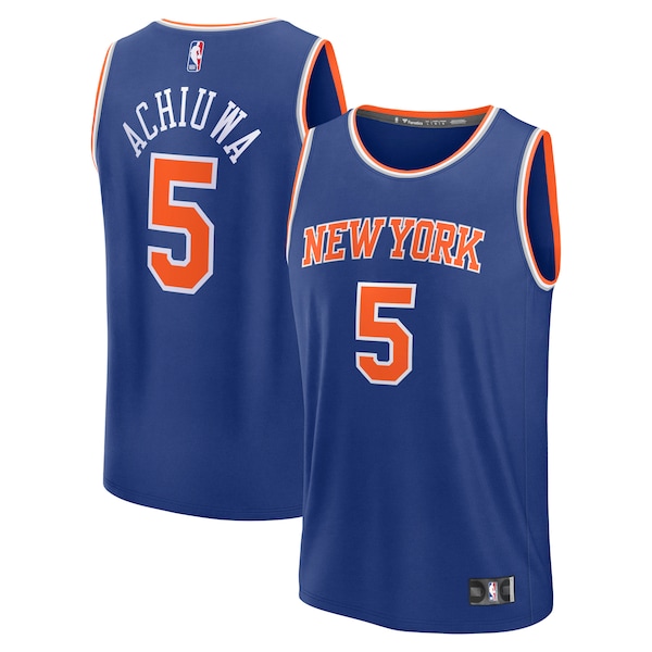 Precious Achiuwa New York Knicks  Fast Break Replica Player Jersey - Icon Edition - Blue