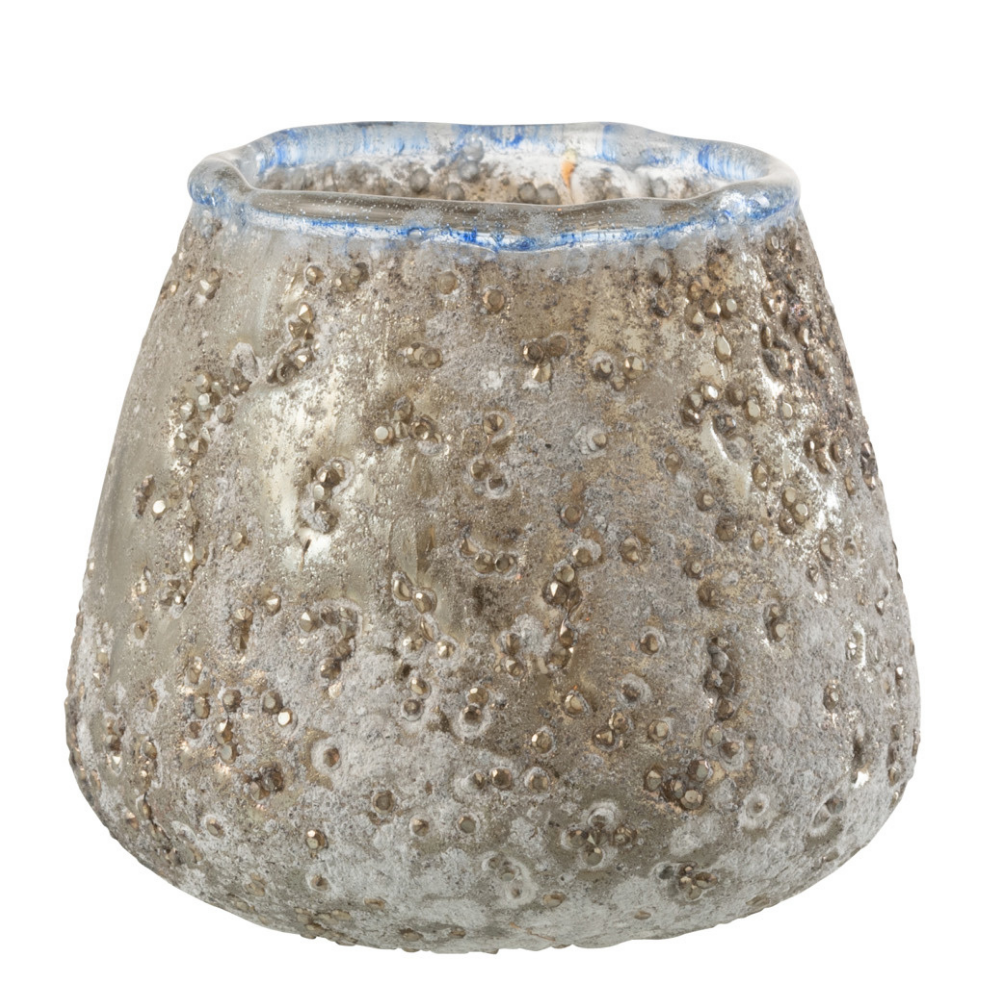 J-Line kaarshouder - glas - grijs - small - 3 stuks