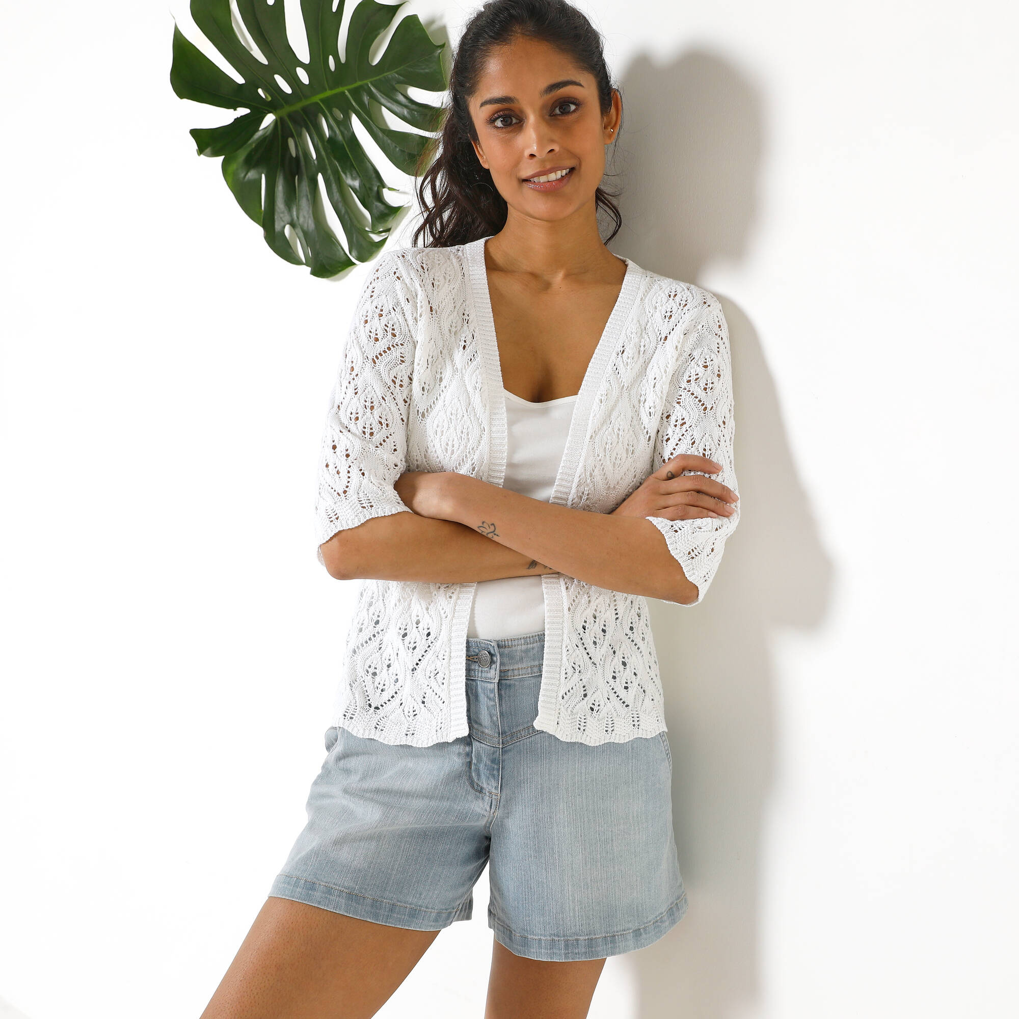 Gilet maille fantaisie