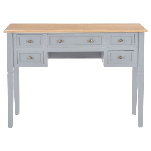 NNEVL Writing Desk Grey 109.5x45x77.5 cm Wood