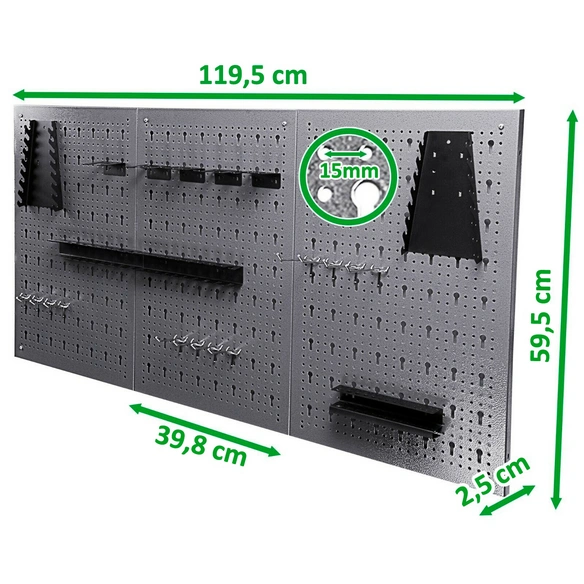 Werkstatt-Set »Basic Pro«, anthrazit-lichtgrau, Metall