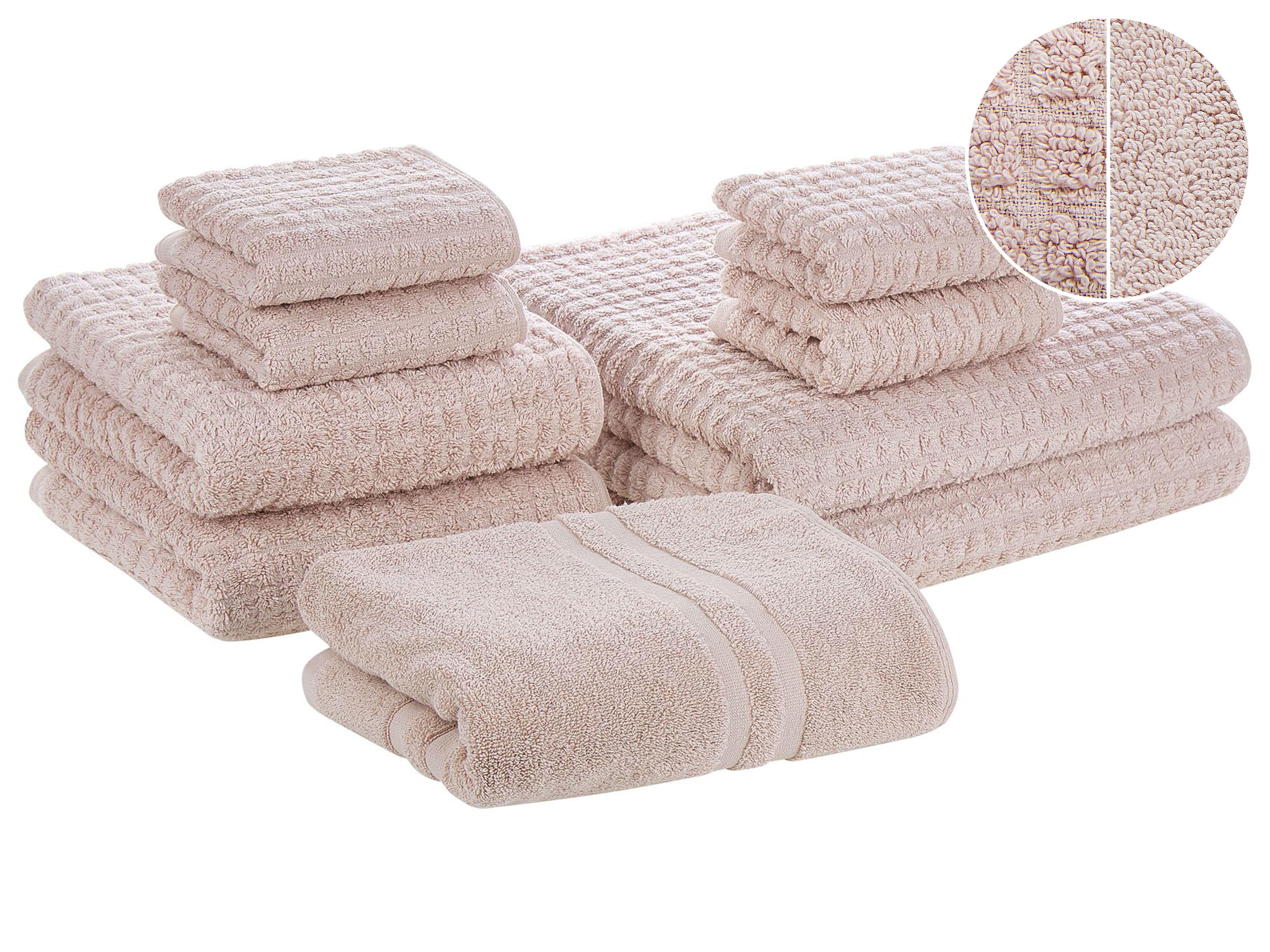 Set of 11 Towels ATAI Cotton Pink