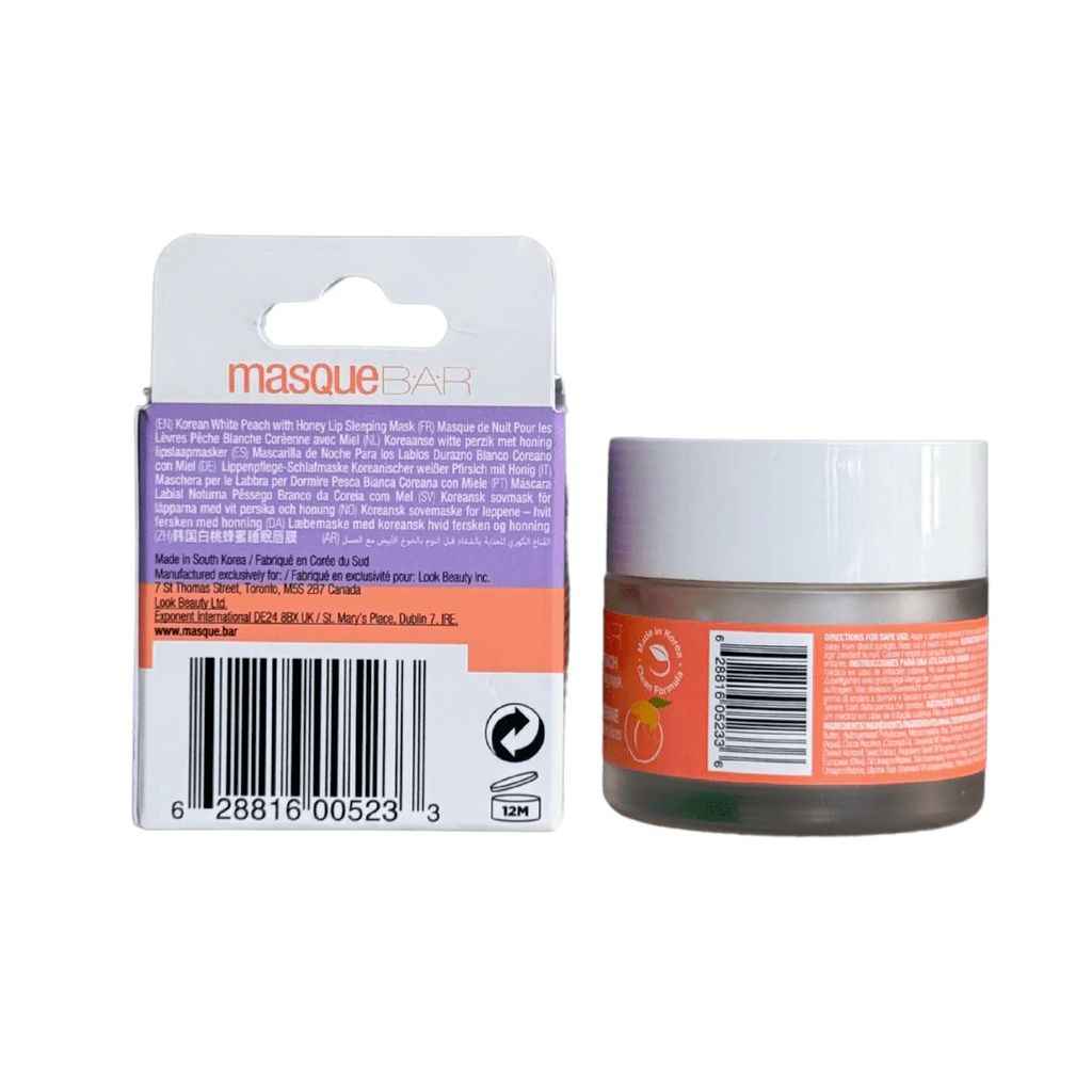 Masque BAR Korean White Peach With Honey Lip Sleeping Mask 20ml