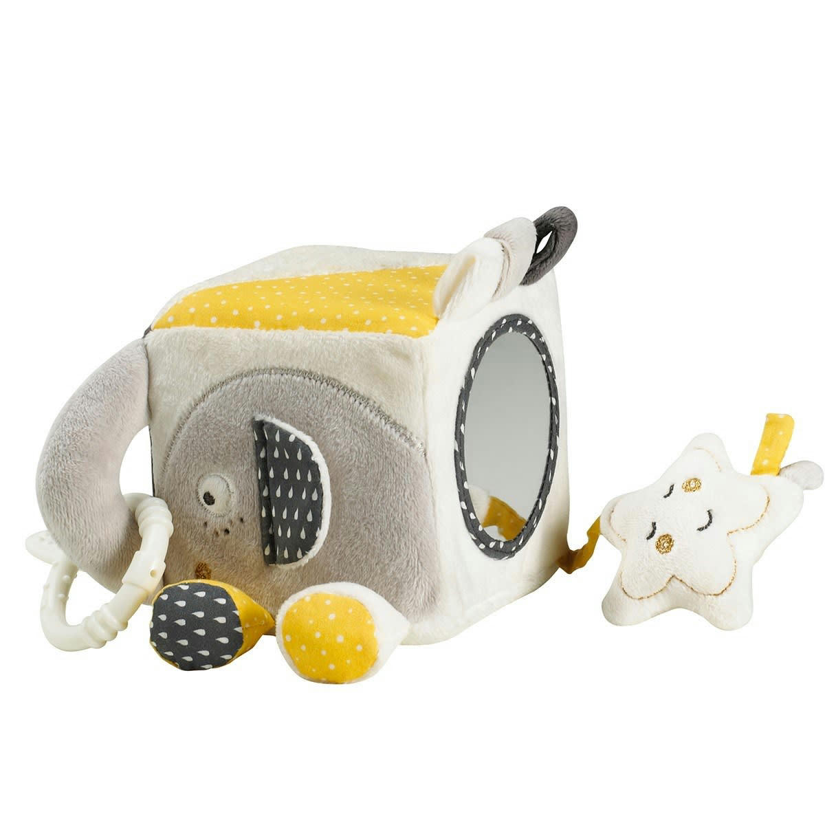 BABYFAN - Cube d'activités bébé en velours gris