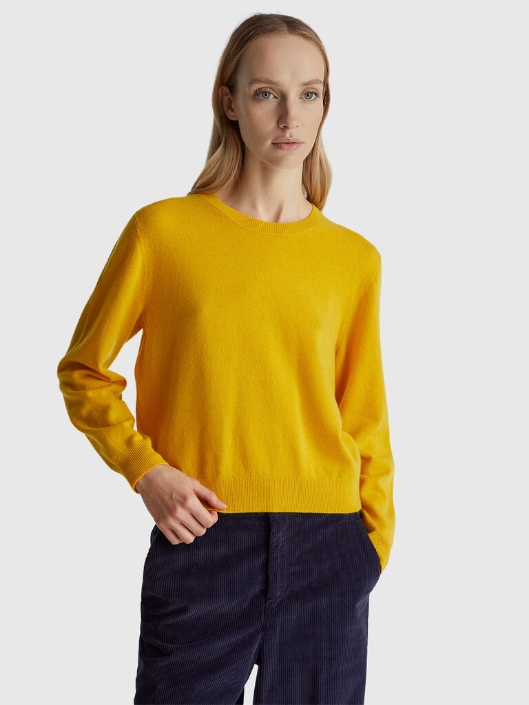 Relaxed fit pure Merino wool sweater