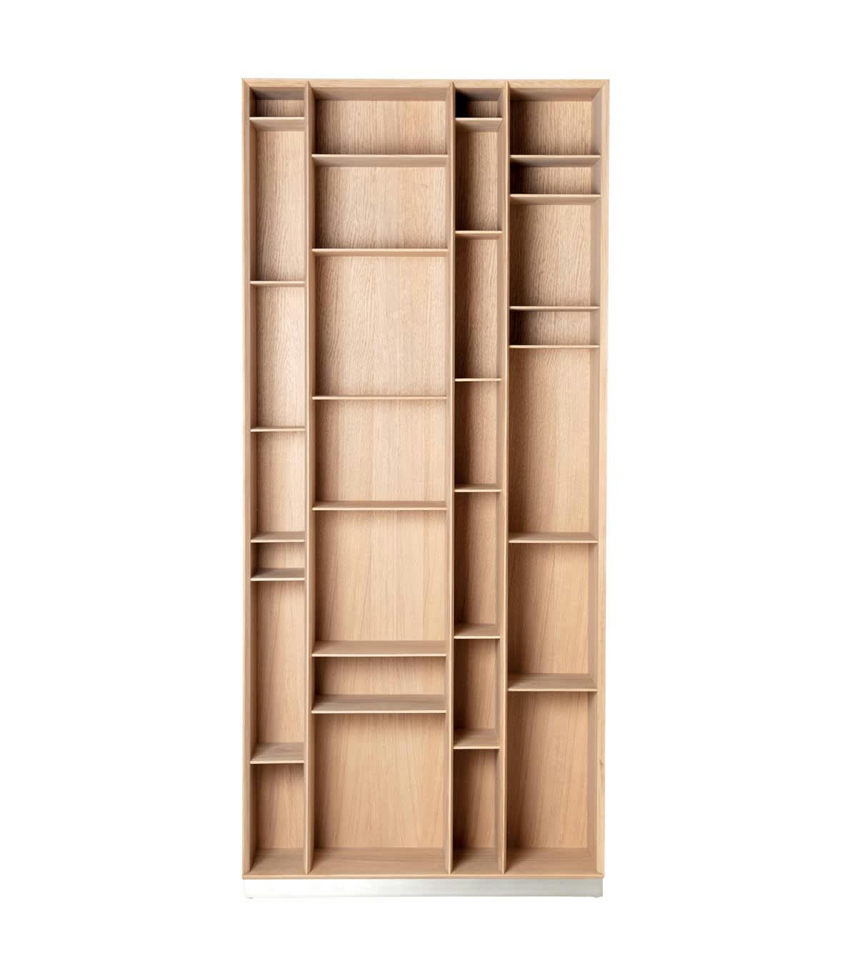 MAX - Bibliothèque multi-rangements en chêne massif - H225 cm