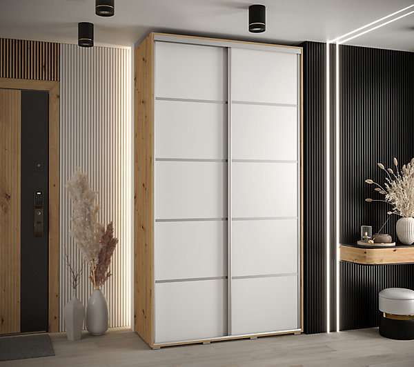 Armoire Davos 4 a portes coulissantes H. 235,2 x L. 130 x P. 60 2 portes