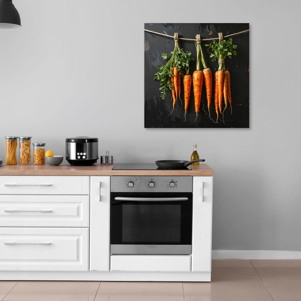 Obraz do kuchni restauracji baru jadalni, Marchewki pęczek warzywa 20x20