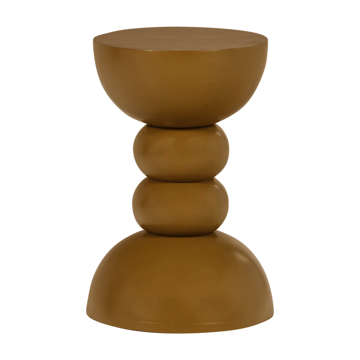 WOOOD bijzettafel Ø35 cm Miel - Mangohout - Honinggeel - 51x35x35