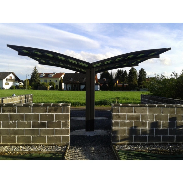 Doppelcarport »Portoforte«, Typ 110, Außenmaß BxT: 543 x 495,4 cm, braun