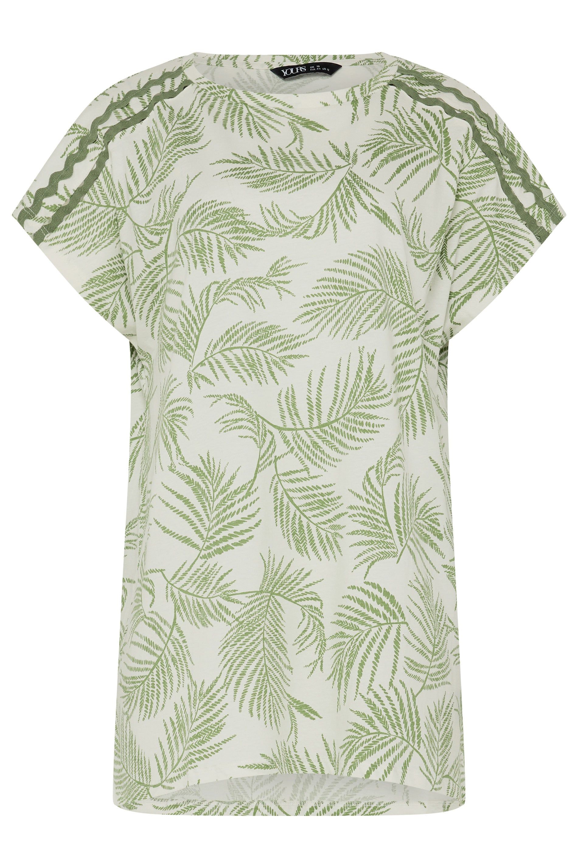 Yours Palm Tree Trim Detail T-Shirt