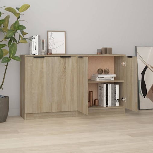 NNEVL Sideboards 2 pcs Sonoma Oak 60x30x70 cm Engineered Wood