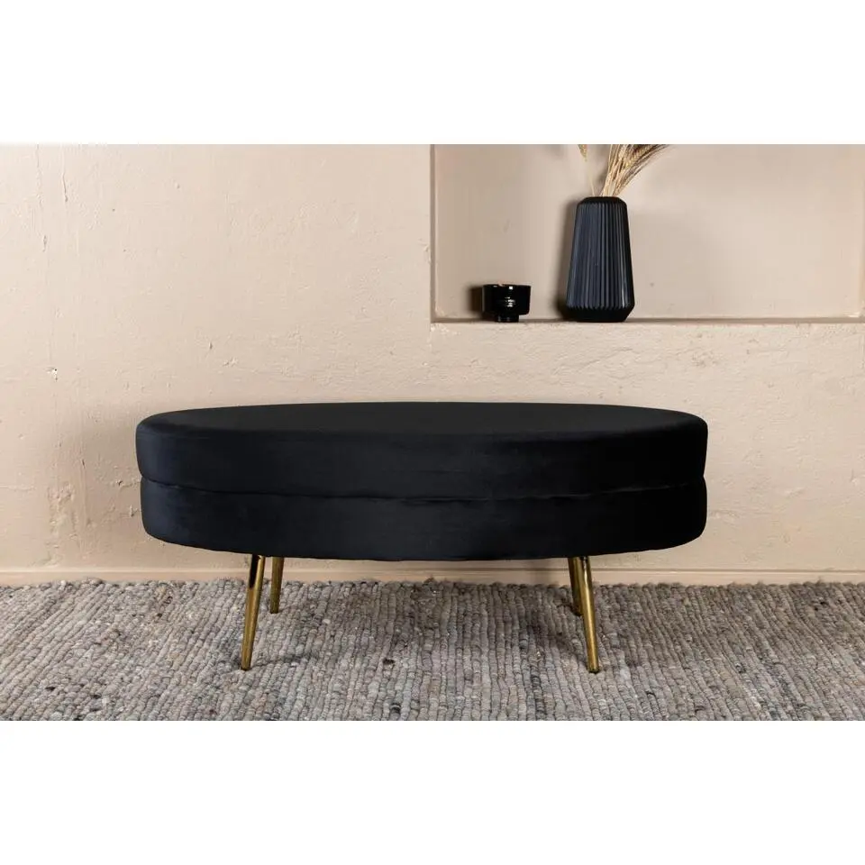 Svea - Axel hocker - velvet - zwart