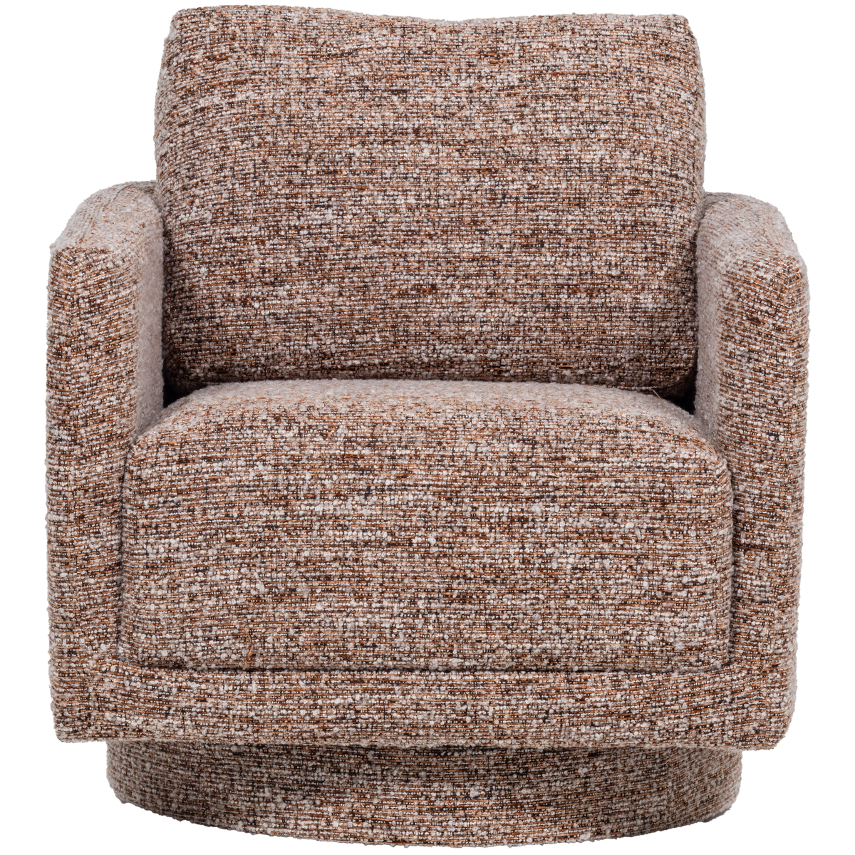 WOOOD draaifauteuil Oska - Melange Stof - Bruin - 64x78x79