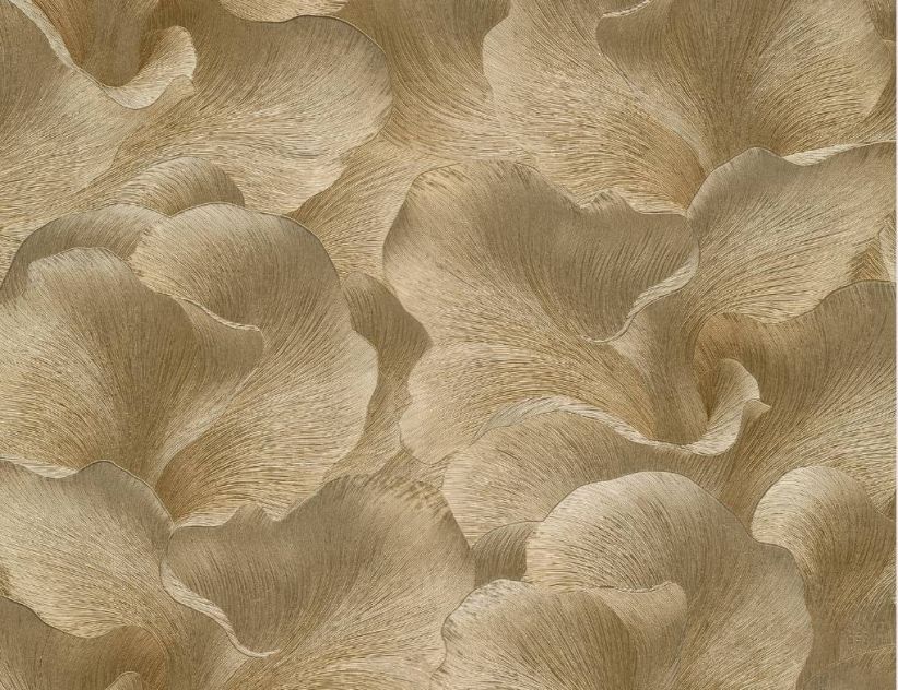Vliestapete Blume Gold
