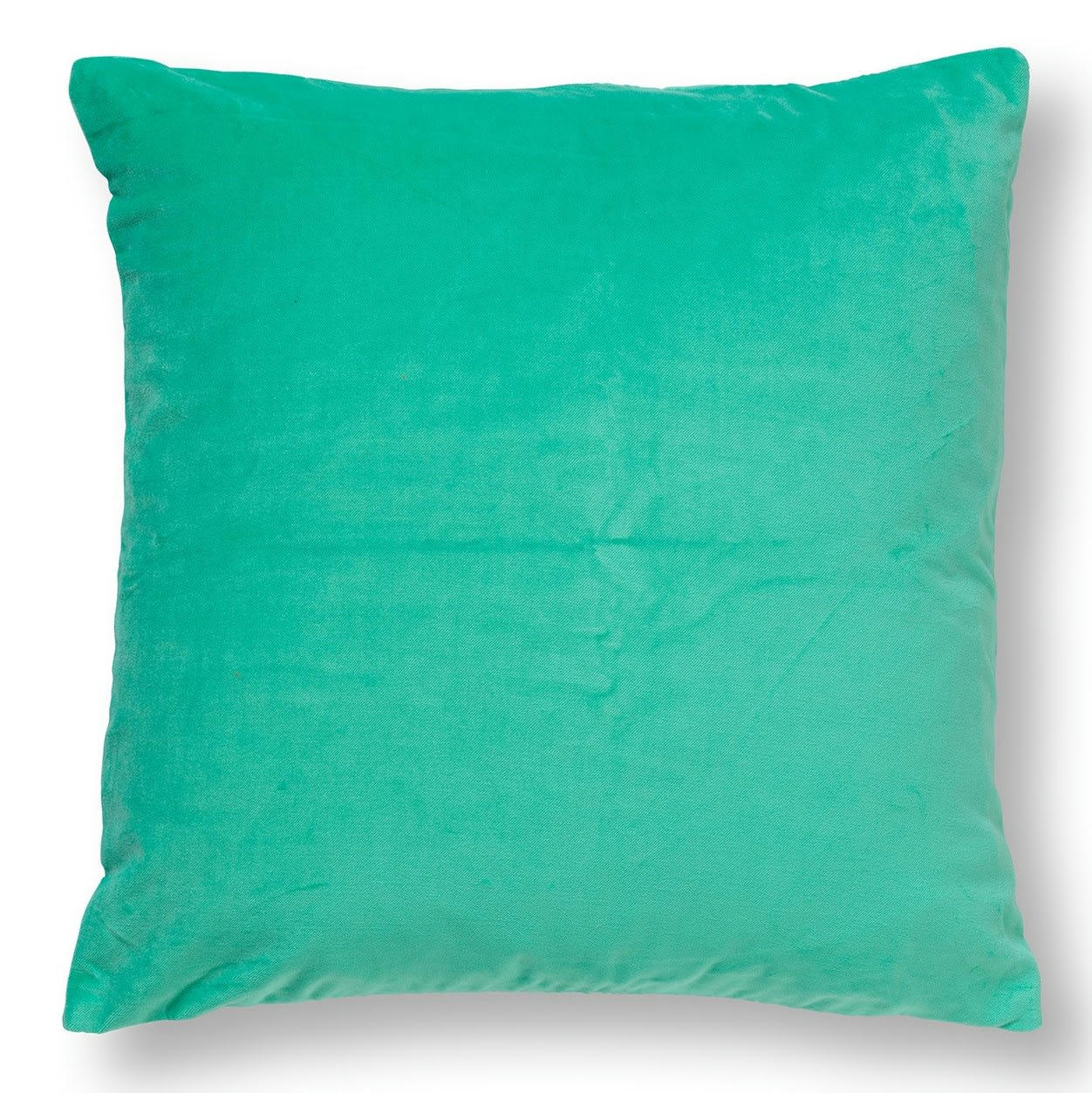 PEMM - Housse de coussin vert en velours-45x45 cm avec motif rayé