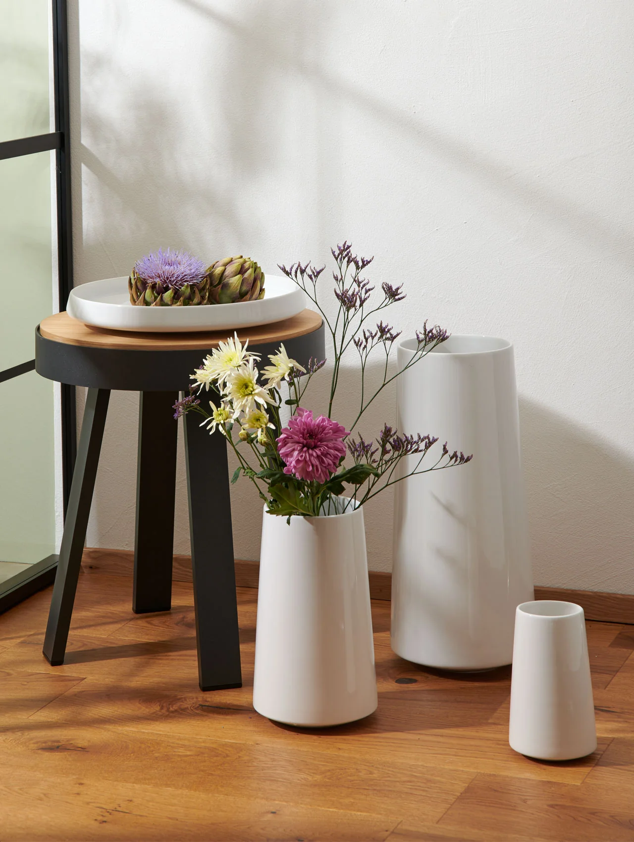 vase, weiß