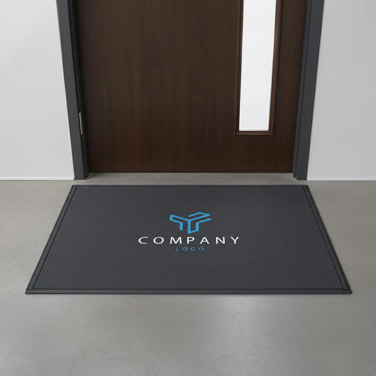 Custom Logo Chenille Floor Mat, Personalized Business Decor (24
