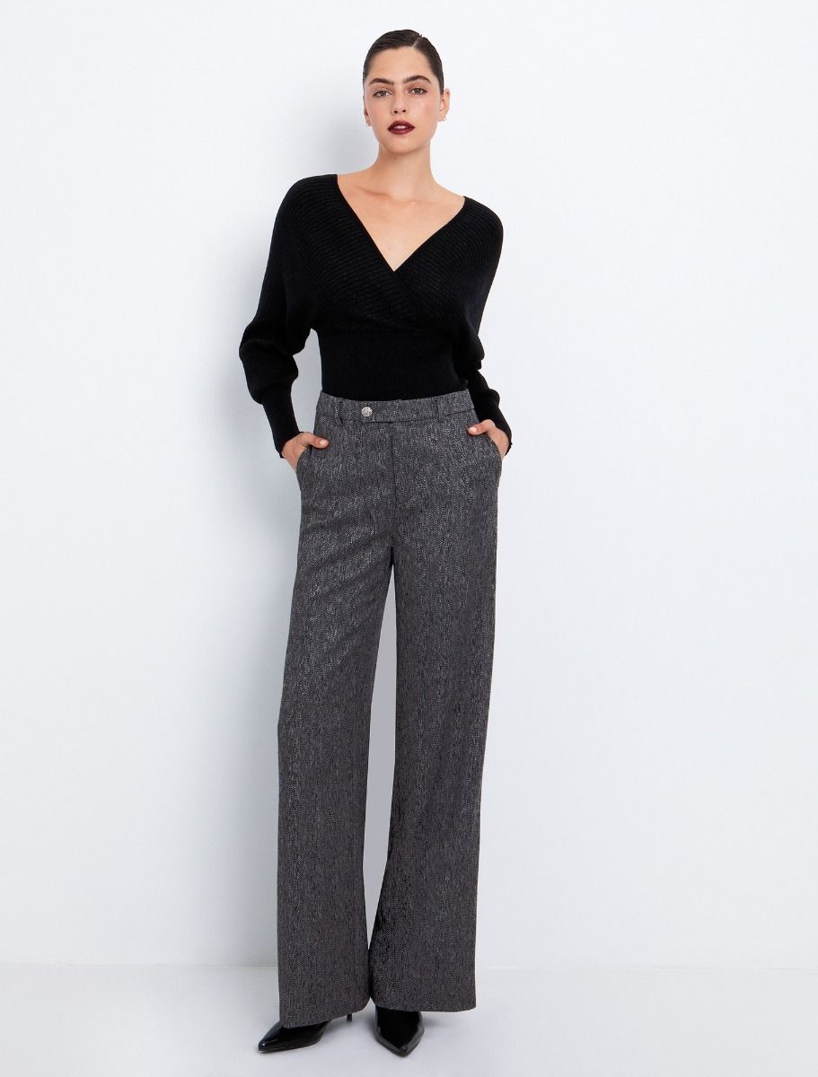 Κρουαζέ μπλούζα με μεταλλόνημα