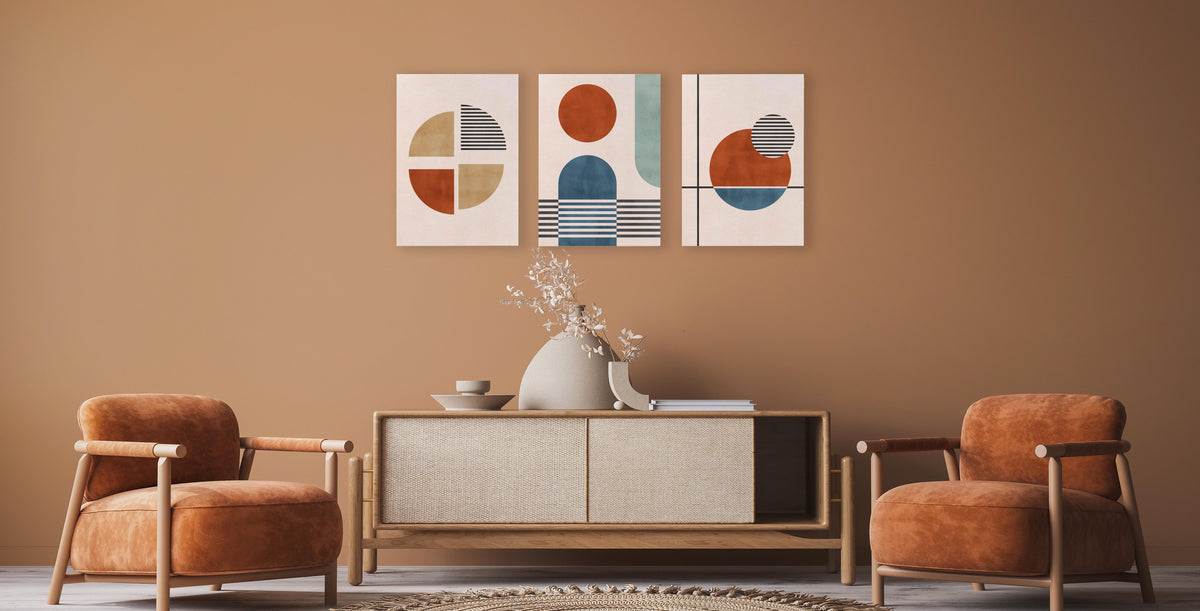 Set 3 Canvas 60x40 Geometrische Kleur