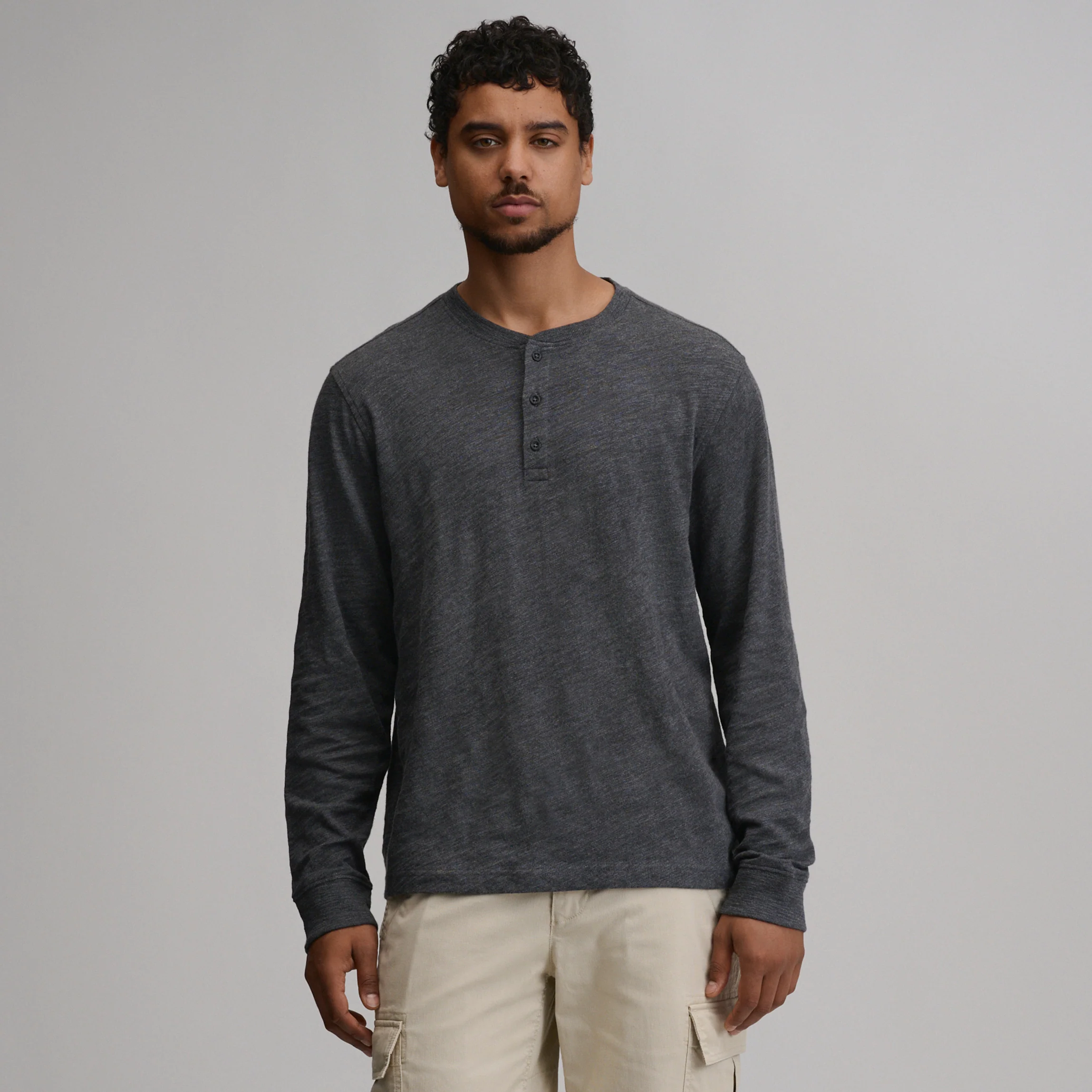 Men's Slub Jersey Henley