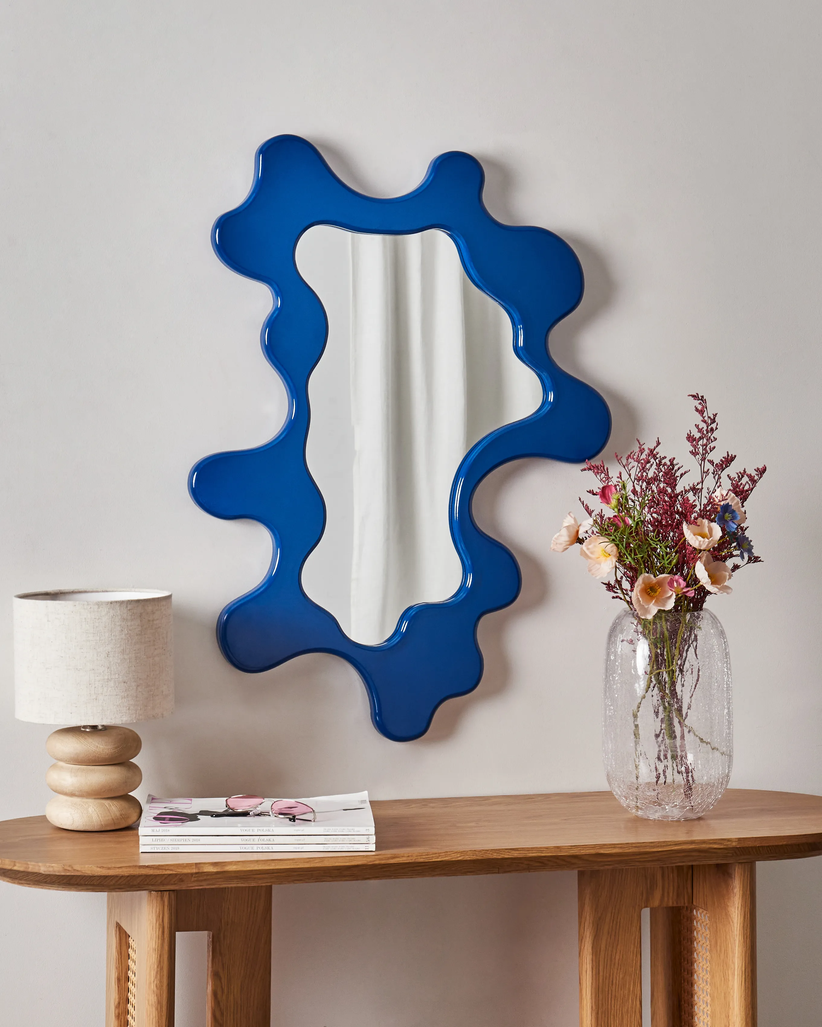 Wall Mirror ROSCOFF 59 cm 80 cm Blue