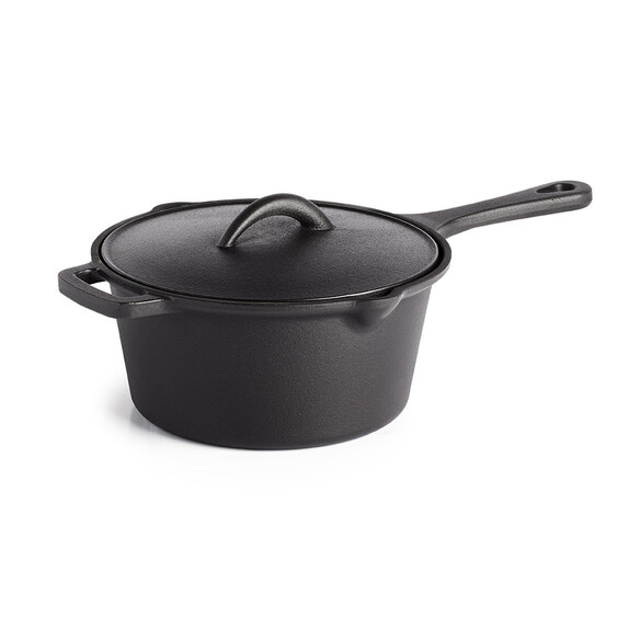 Casserole fonte Ø19 cm 2 poignées   couvercle - Napoleon