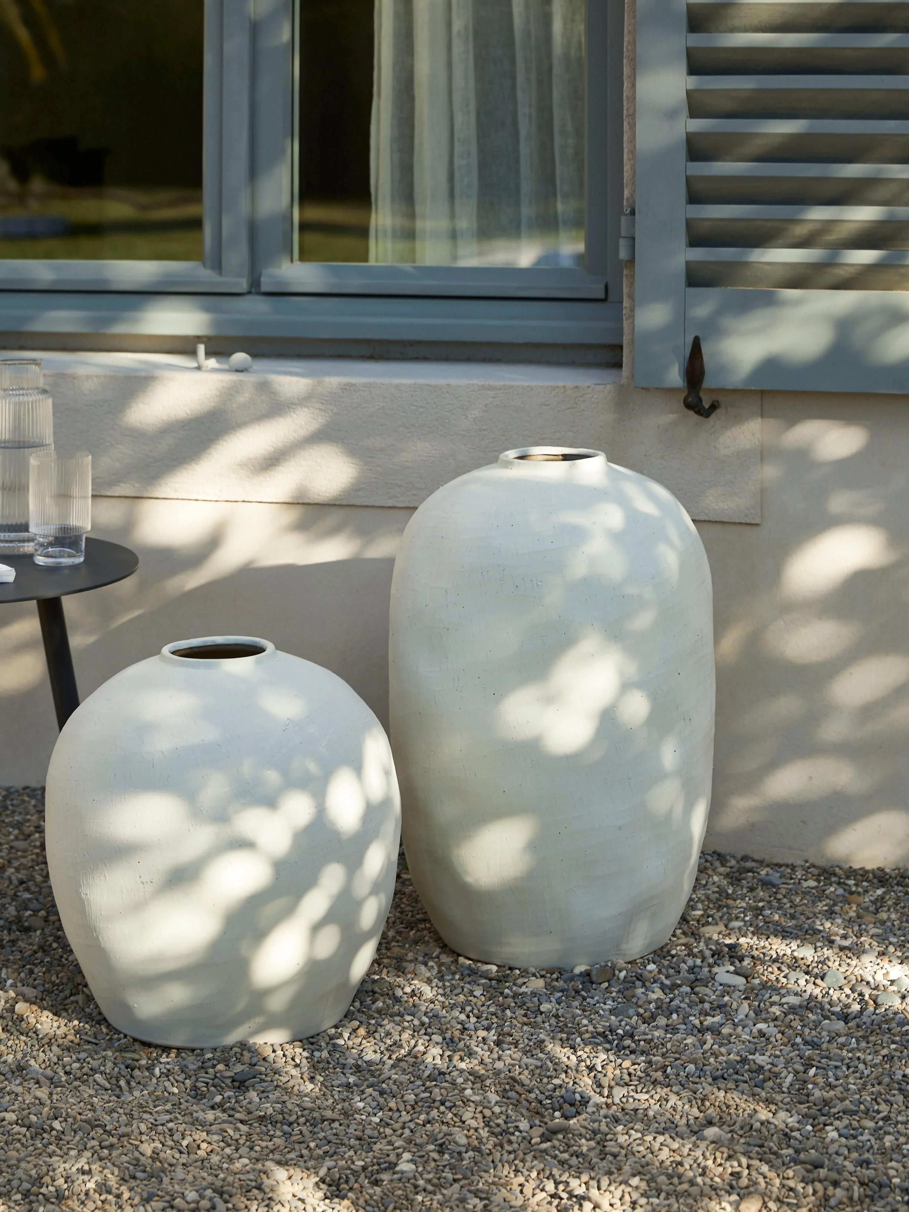 Große Bodenvase Bruno aus Steingut, H 62 cm