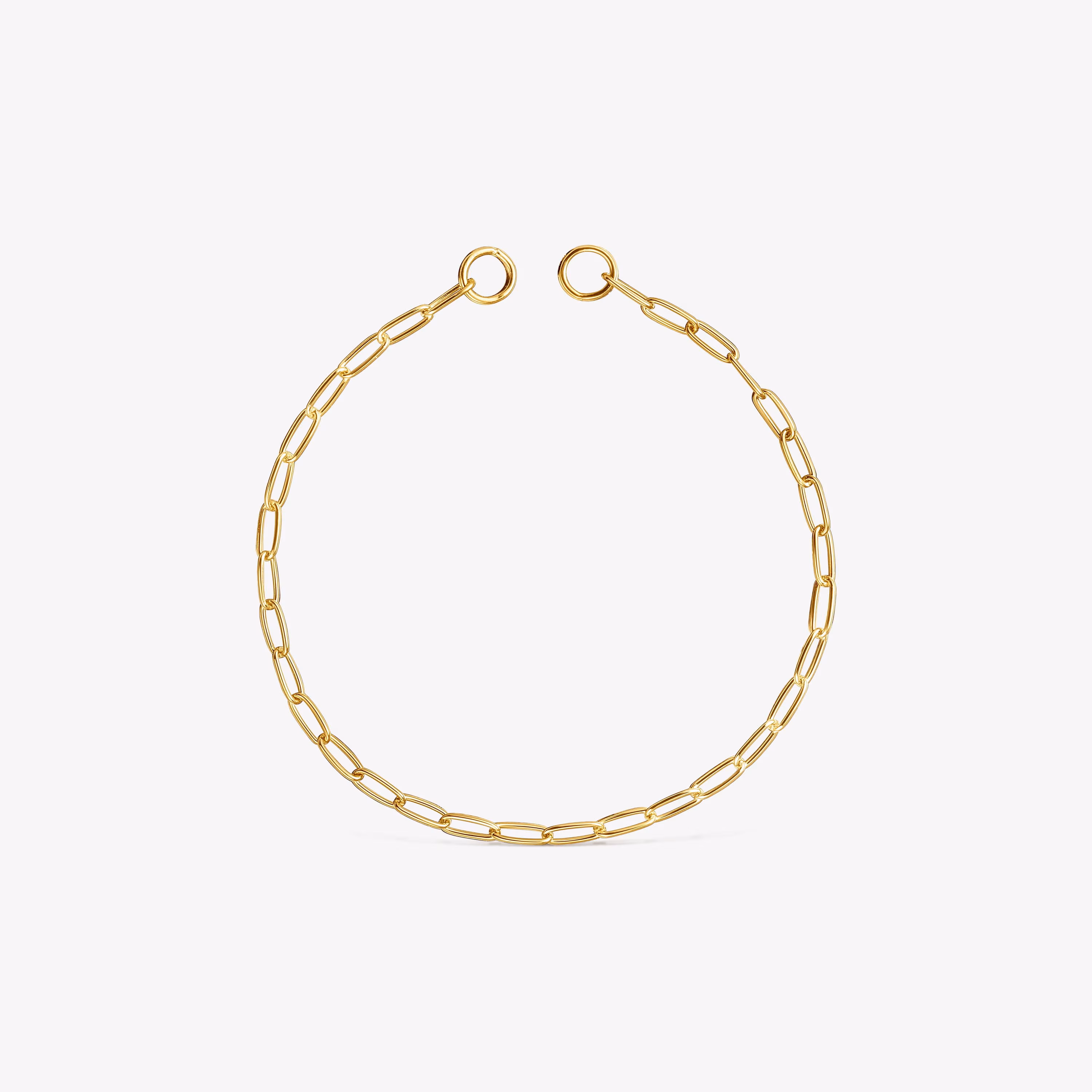 Pulsera cadena con baño de oro 18 kt sobre plata Hold Oval