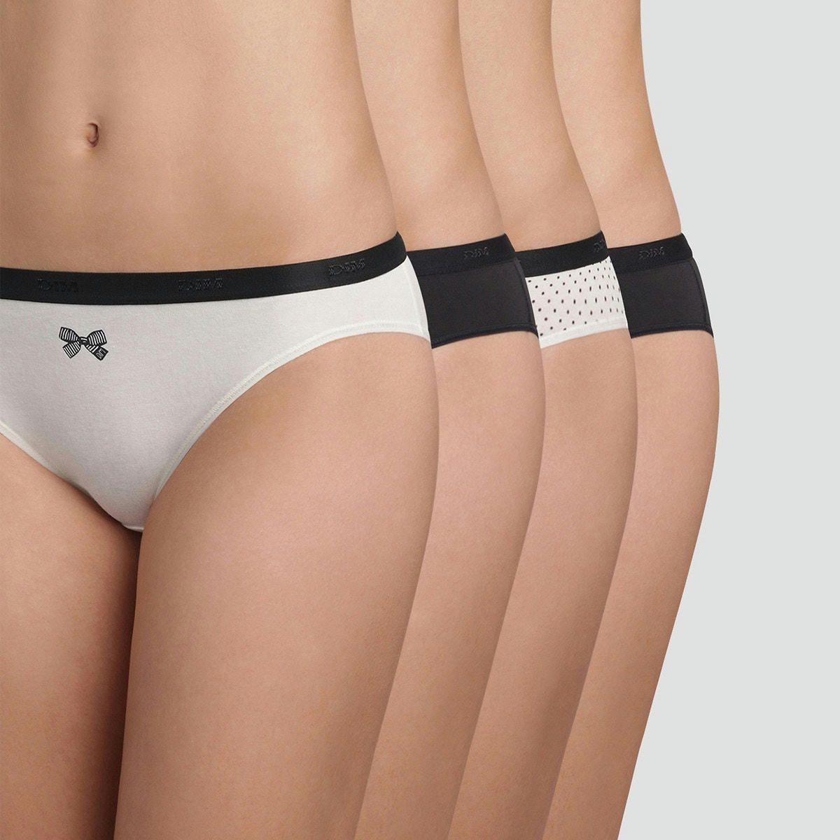 Lot de 3 slips +1 gratuit Les pockets coton
