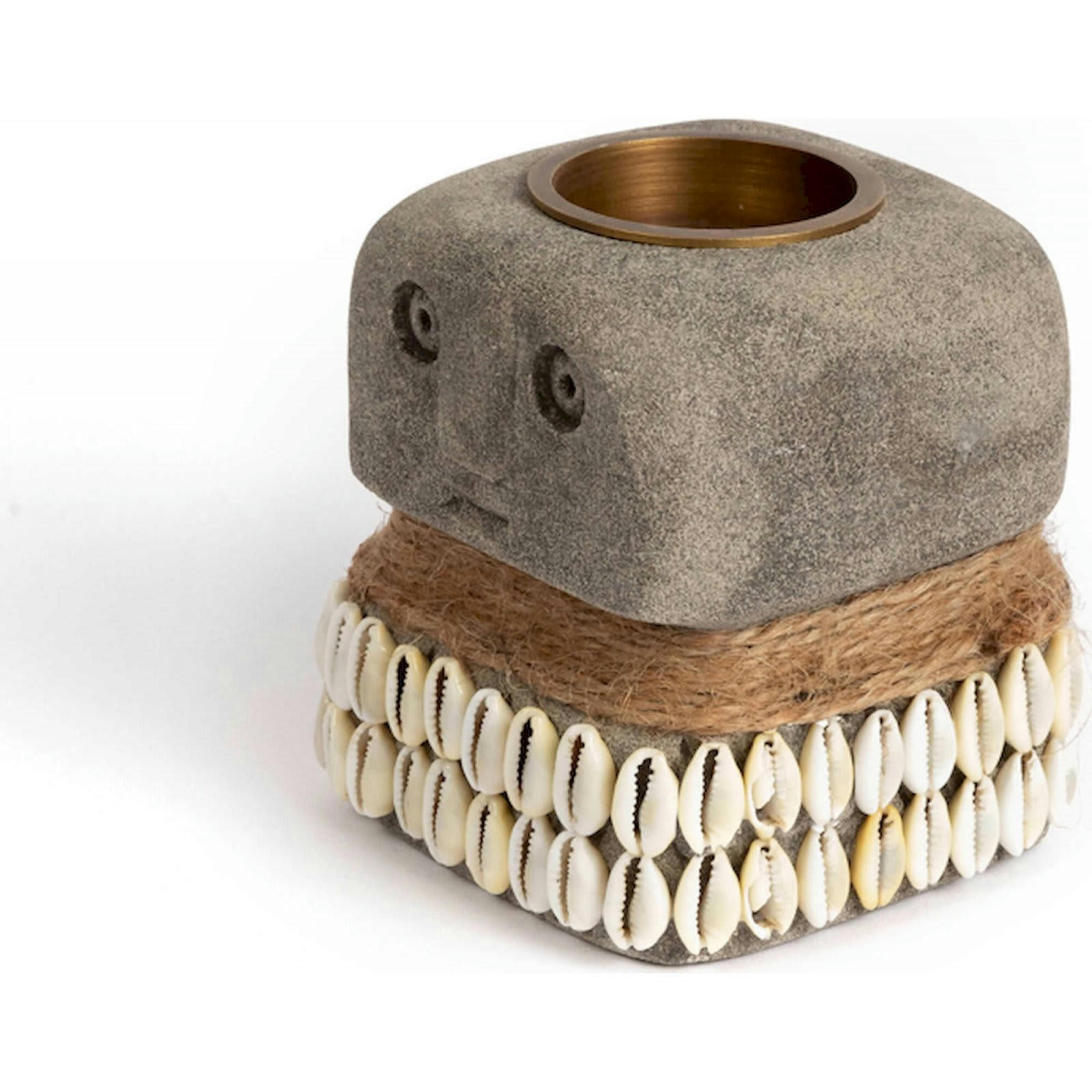 BALI BAZAR - Bougeoir Grès Gris