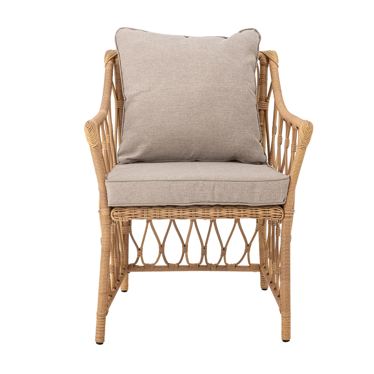Bloomingville - Belluce Loungestuhl mit Hocker, natur