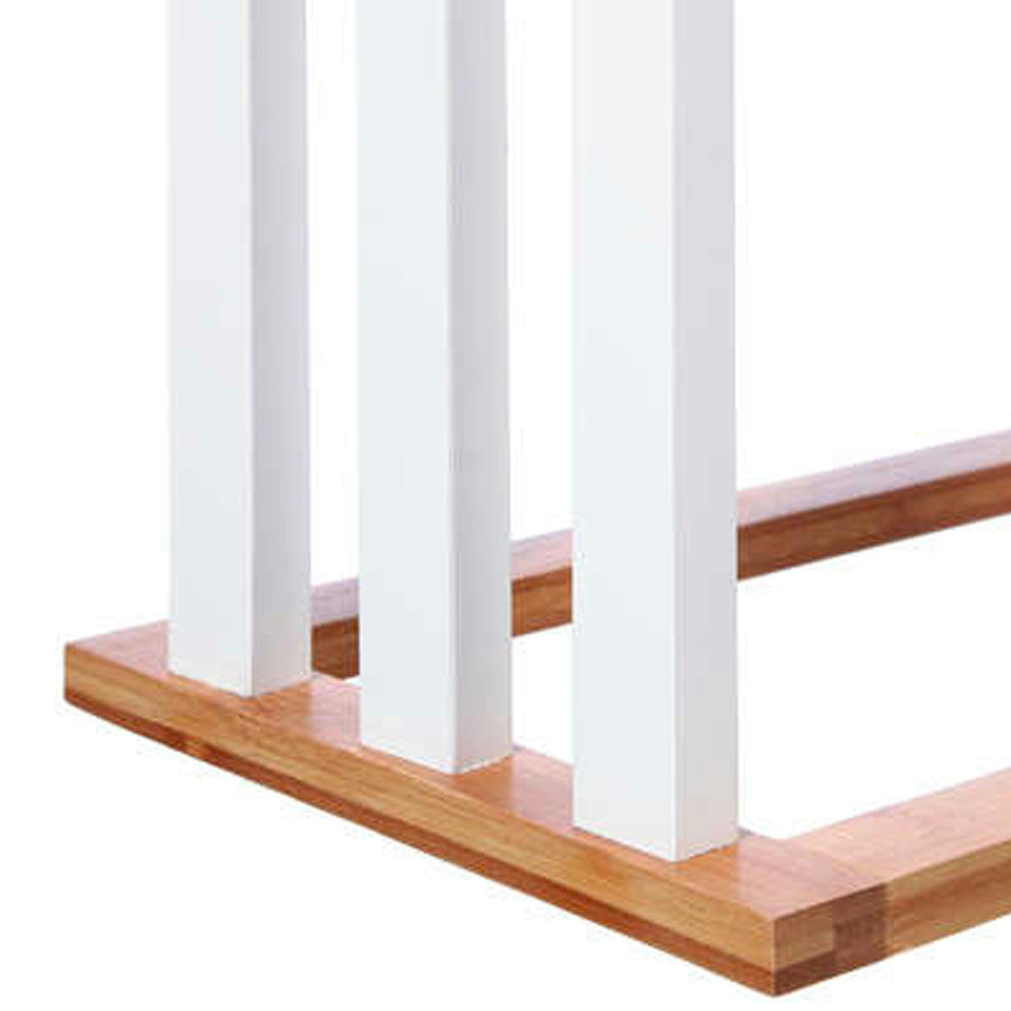 - Porte serviette sur pied en bambou bicolore 3 Bras - 55x24x82cm