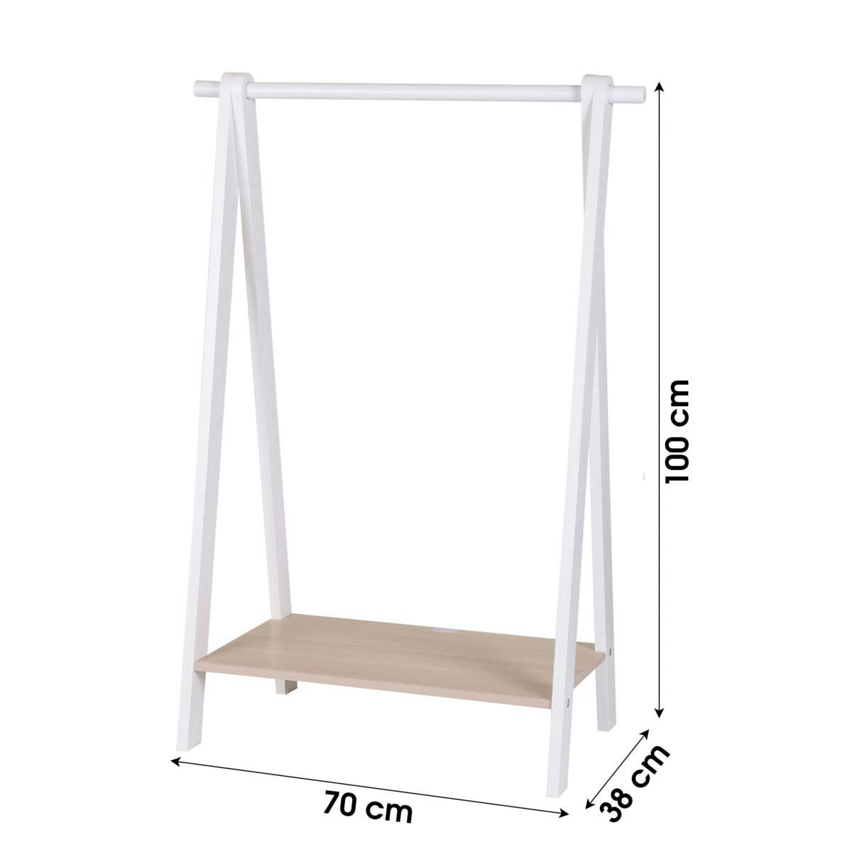 ENFANT - Portant vêtements en bois H100cm
