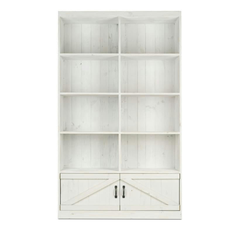 - Étagère 8 casiers L119 cm 2 portes bois massif