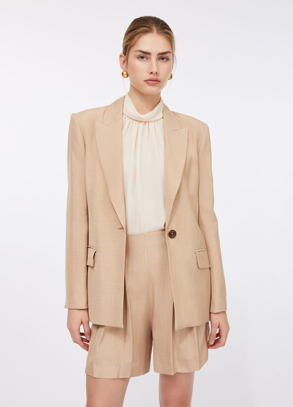 Blazer con dettaglio in pizzo