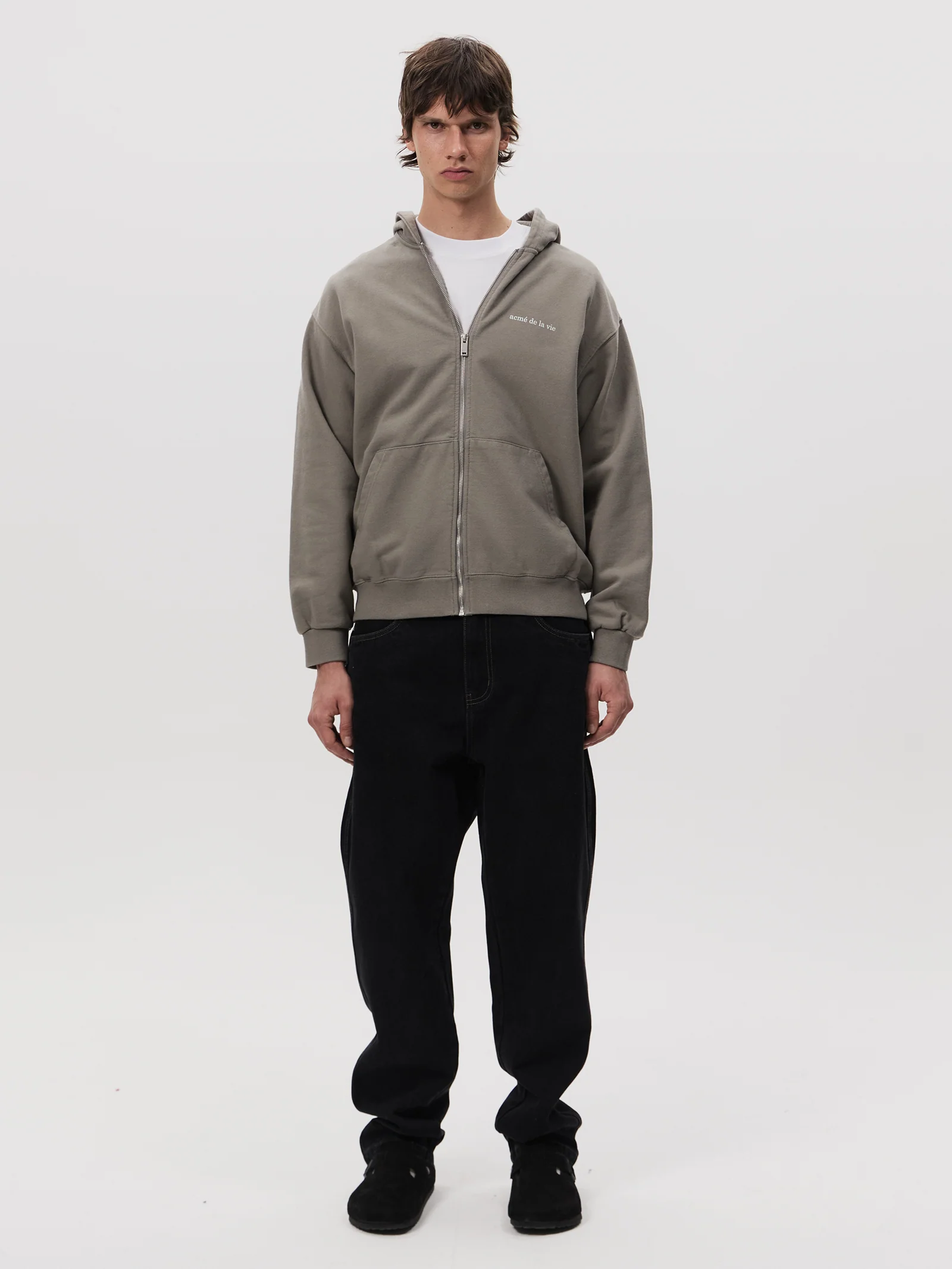 Basic Bio Washing Hoodie Zip Up