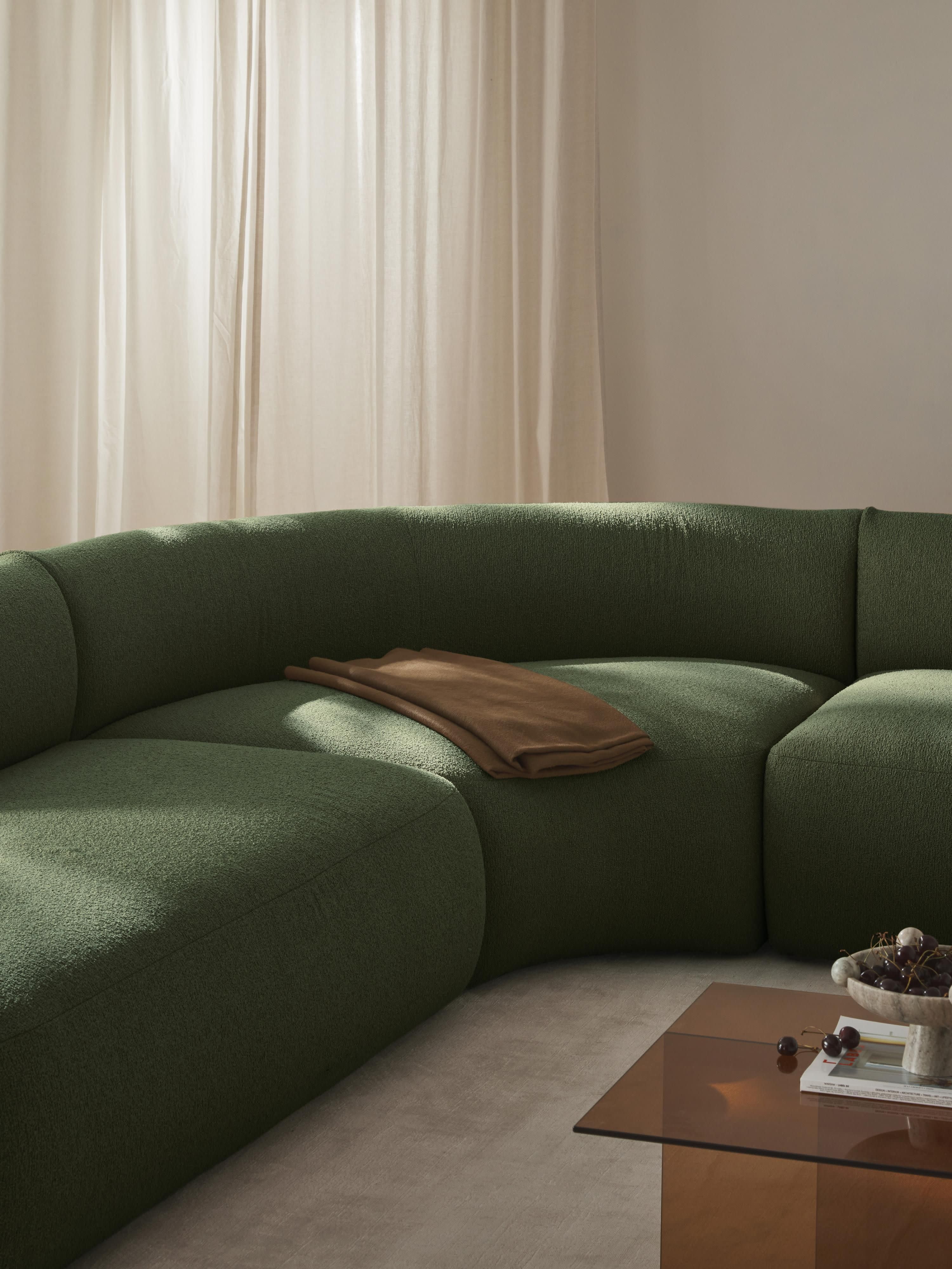 Rundes Bouclé-Eckmodul Sofia