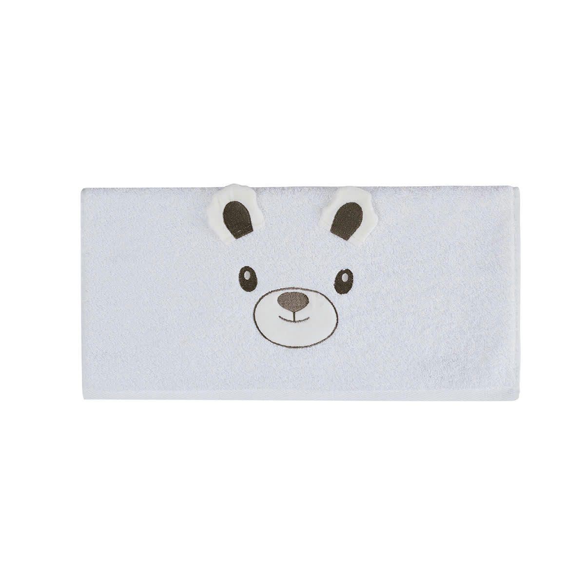 BOBBY L'OURS - Serviette de toilette enfant  blanc 50x90 cm