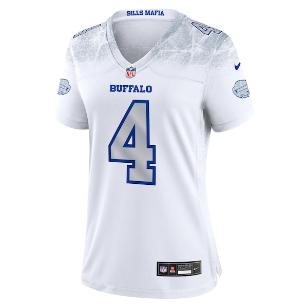 James Cook III Buffalo Bills Nike Women's 2025 Rivalries Collection Game Jersey - White