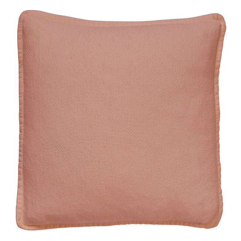 BOWIE - sierkussen 45x45 cm - gewassen katoen - Muted Clay - roze