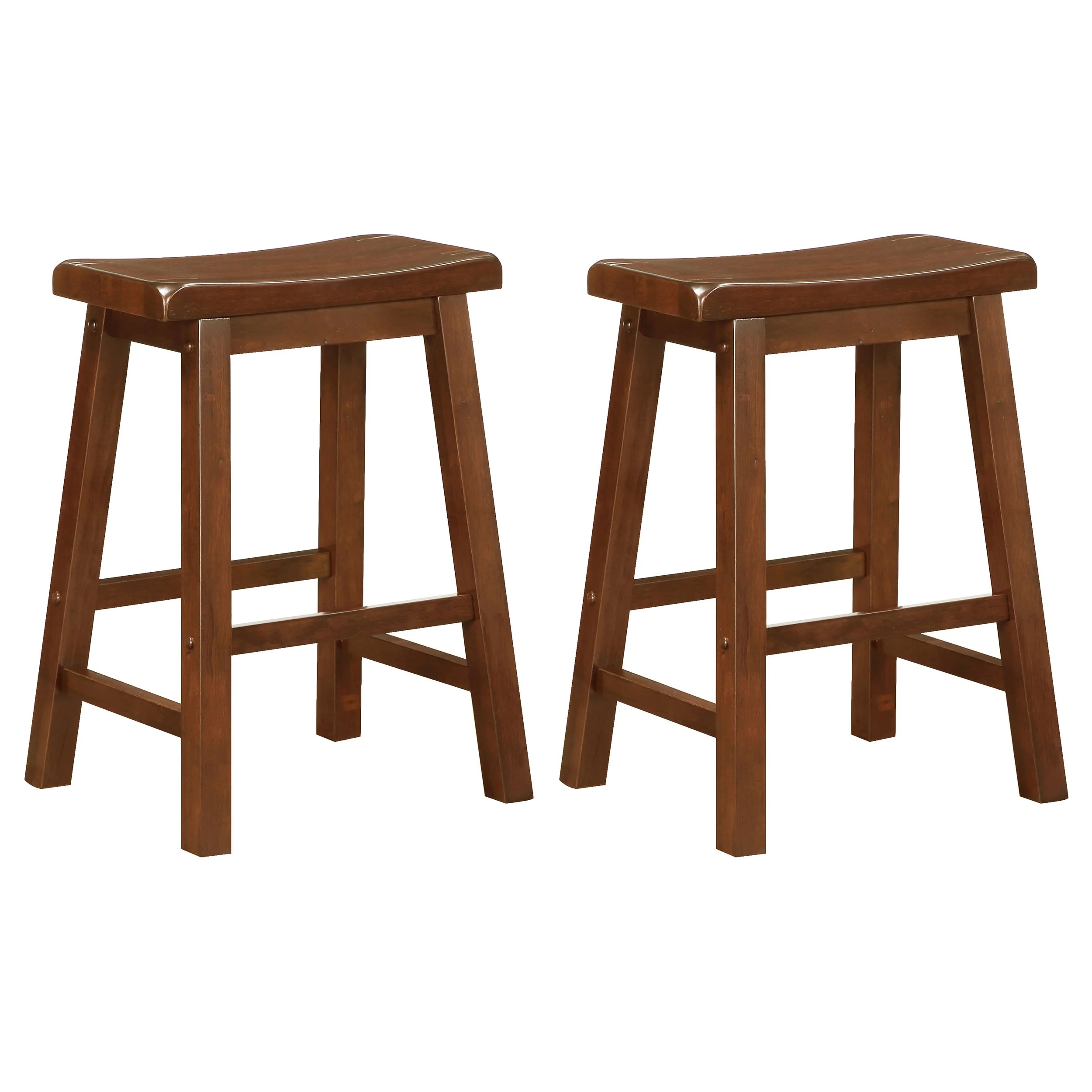 Durant Wood Backless Stools Chestnut (Set of 2)